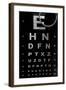 Eye Chart & Magnifying Glass-null-Framed Art Print