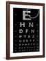 Eye Chart & Magnifying Glass-null-Framed Art Print