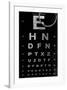 Eye Chart & Magnifying Glass-null-Framed Art Print