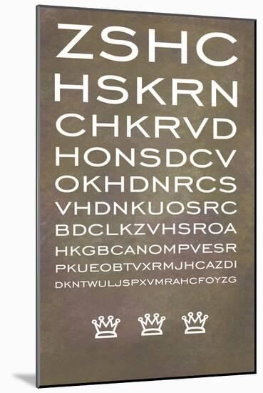 Eye Chart One-Jan Weiss-Mounted Art Print