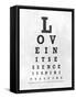 Eye Chart Typography I-null-Framed Stretched Canvas