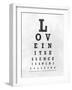 Eye Chart Typography I-null-Framed Art Print