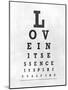 Eye Chart Typography I-null-Mounted Art Print