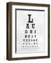 Eye Chart Typography II-null-Framed Art Print