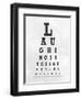 Eye Chart Typography II-null-Framed Art Print