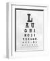 Eye Chart Typography II-null-Framed Art Print