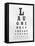 Eye Chart Typography II-null-Framed Stretched Canvas