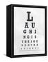 Eye Chart Typography II-null-Framed Stretched Canvas