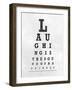 Eye Chart Typography II-null-Framed Premium Giclee Print