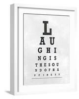 Eye Chart Typography II-null-Framed Premium Giclee Print