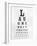 Eye Chart Typography II-null-Framed Premium Giclee Print