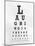 Eye Chart Typography II-null-Mounted Premium Giclee Print