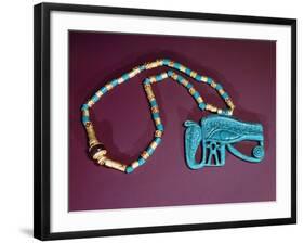 Eye of Ra Pectoral, from the Tomb of Tutankhamun, New Kingdom-Egyptian 18th Dynasty-Framed Giclee Print