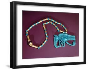 Eye of Ra Pectoral, from the Tomb of Tutankhamun, New Kingdom-Egyptian 18th Dynasty-Framed Giclee Print