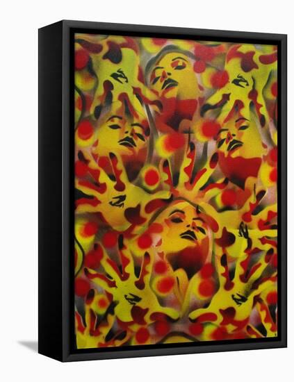 Eye See-Abstract Graffiti-Framed Stretched Canvas