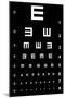 Eye Test Chart - White on Black-oriontrail2-Mounted Art Print
