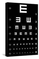 Eye Test Chart - White on Black-oriontrail2-Stretched Canvas