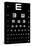 Eye Test Chart - White on Black-oriontrail2-Stretched Canvas