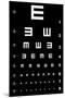 Eye Test Chart - White on Black-oriontrail2-Mounted Art Print