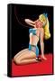 Eyeful Magazine; Pin Up in Blue Bikini-Peter Driben-Framed Stretched Canvas