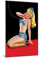 Eyeful Magazine; Pin Up in Blue Bikini-Peter Driben-Mounted Art Print