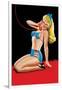 Eyeful Magazine; Pin Up in Blue Bikini-Peter Driben-Framed Art Print