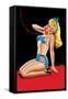 Eyeful Magazine; Pin Up in Blue Bikini-Peter Driben-Framed Stretched Canvas