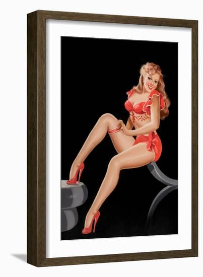 Eyeful Magazine: Pinup in Red-Peter Driben-Framed Art Print