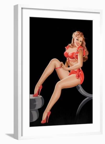 Eyeful Magazine: Pinup in Red-Peter Driben-Framed Art Print