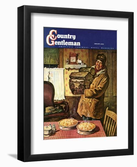 "Eyeing the Pies," Country Gentleman Cover, January 1, 1945-Amos Sewell-Framed Giclee Print