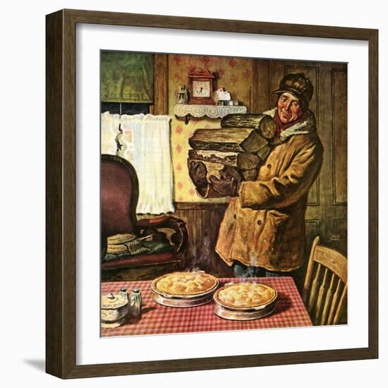 "Eyeing the Pies,"January 1, 1945-Amos Sewell-Framed Giclee Print