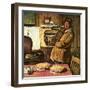 "Eyeing the Pies,"January 1, 1945-Amos Sewell-Framed Giclee Print