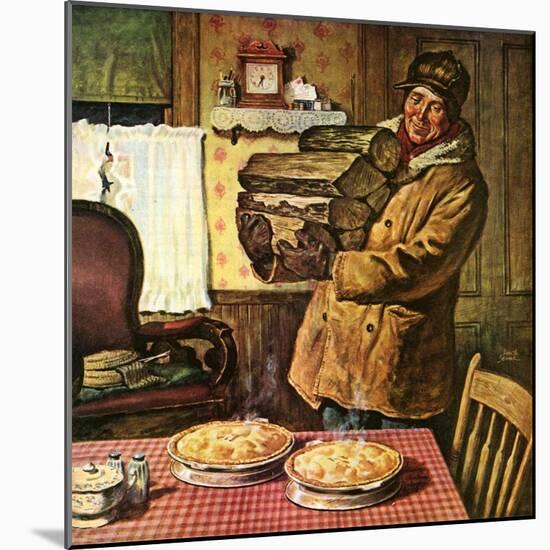 "Eyeing the Pies,"January 1, 1945-Amos Sewell-Mounted Giclee Print
