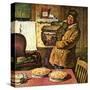 "Eyeing the Pies,"January 1, 1945-Amos Sewell-Stretched Canvas