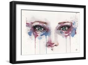 Eyes (Realistic Portrait Of Eyes)-Sillier than Sally-Framed Art Print