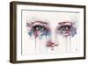 Eyes (Realistic Portrait Of Eyes)-Sillier than Sally-Framed Art Print