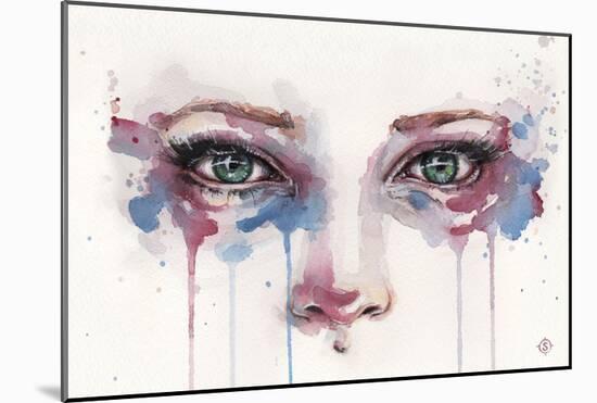 Eyes (Realistic Portrait Of Eyes)-Sillier than Sally-Mounted Art Print