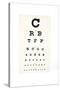 Eyesight Test Chart-Gregory Davies-Stretched Canvas