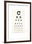 Eyesight Test Chart-Gregory Davies-Framed Photographic Print
