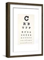 Eyesight Test Chart-Gregory Davies-Framed Photographic Print