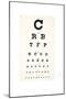 Eyesight Test Chart-Gregory Davies-Mounted Photographic Print