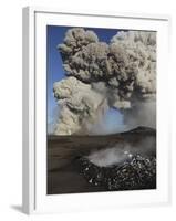 Eyjafjallajökull Eruption, Steaming Lava Bomb Impact Crater, Iceland-null-Framed Photographic Print
