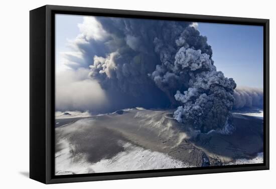 Eyjafjallajokull Volcano Erupting in Iceland-Paul Souders-Framed Stretched Canvas
