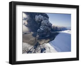 Eyjafjallajokull volcano erupting in Iceland-Paul Souders-Framed Photographic Print