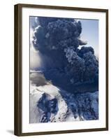 Eyjafjallajokull volcano erupting in Iceland-Paul Souders-Framed Photographic Print