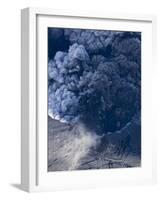 Eyjafjallajokull volcano erupting in Iceland-Paul Souders-Framed Photographic Print