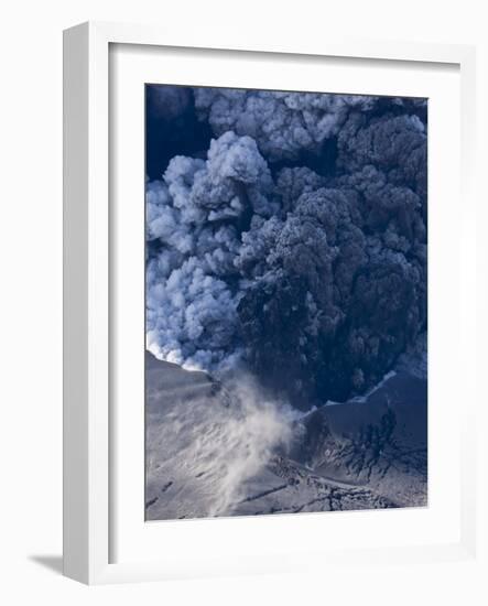 Eyjafjallajokull volcano erupting in Iceland-Paul Souders-Framed Photographic Print