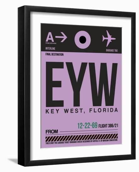 EYW Key West Luggage Tag I-NaxArt-Framed Art Print