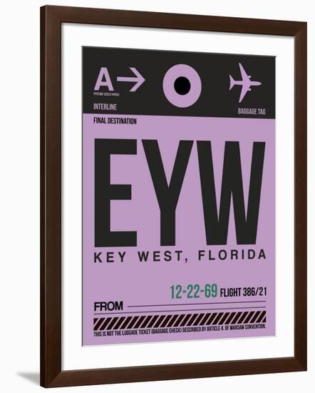 EYW Key West Luggage Tag I-NaxArt-Framed Art Print