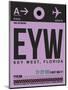 EYW Key West Luggage Tag I-NaxArt-Mounted Art Print